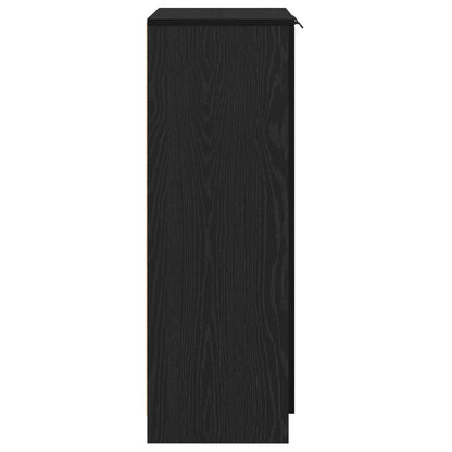 Schoenenkast 59X35X100 Cm Hout Zwart eiken