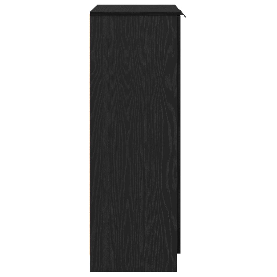 Schoenenkast 59X35X100 Cm Hout Zwart eiken