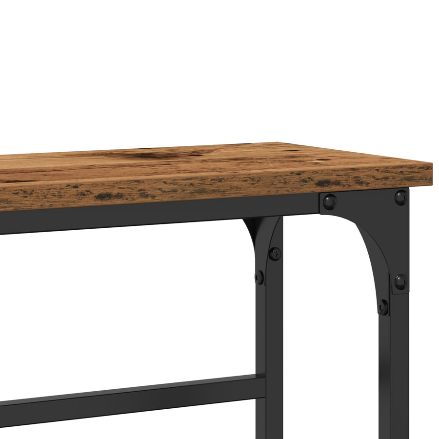 Console Tafel Oude Hout 75X19,5X75 Cm Gefabriceerd Hout En Staal Oud hout