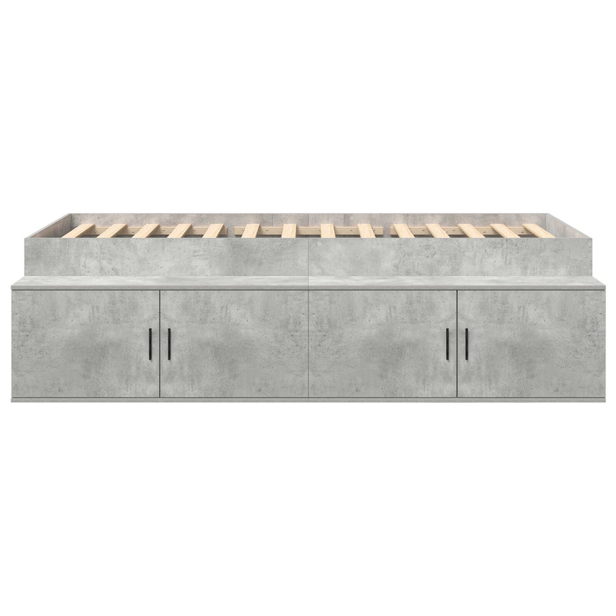 Opslagbedframe Betonnen Grijs 75X190 Cm