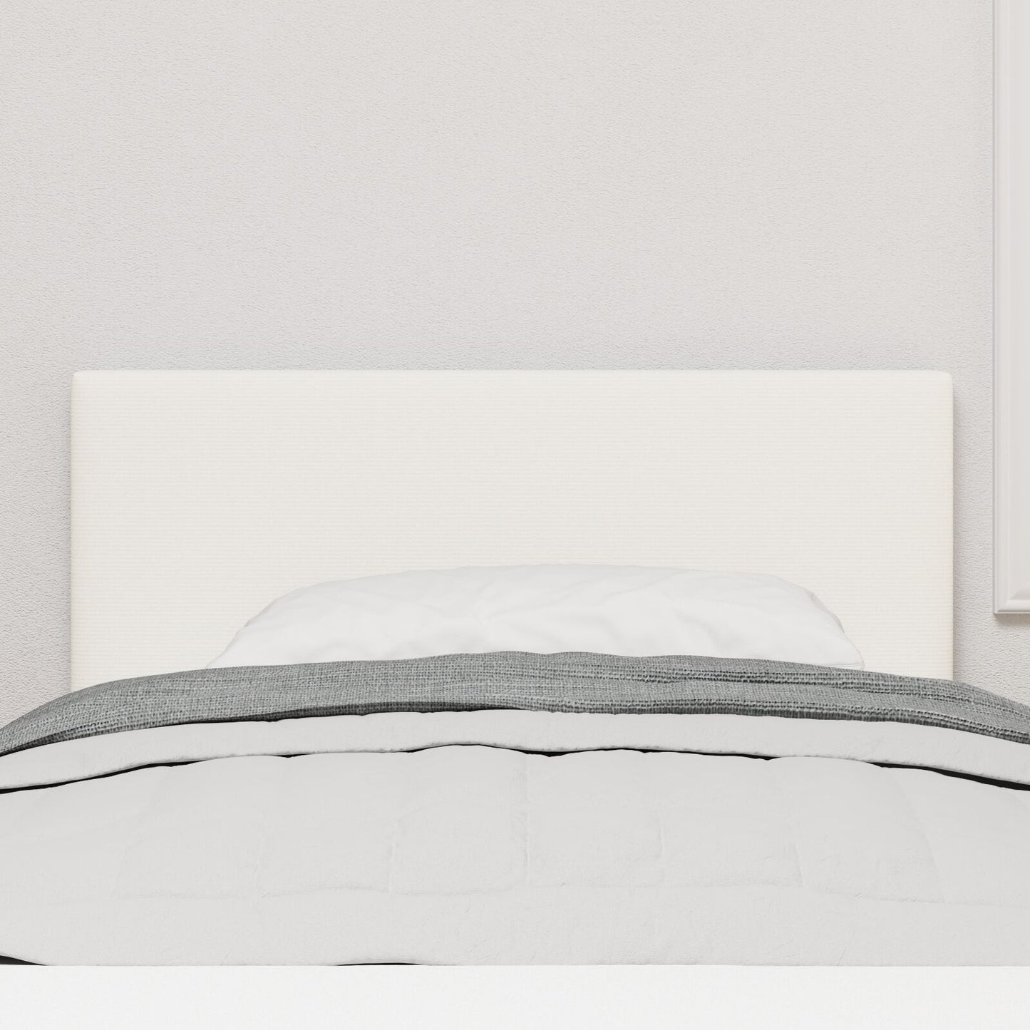 Hoofdbord Effen Design Korduroy Stof Crème 100 cm Laag hoofdbord