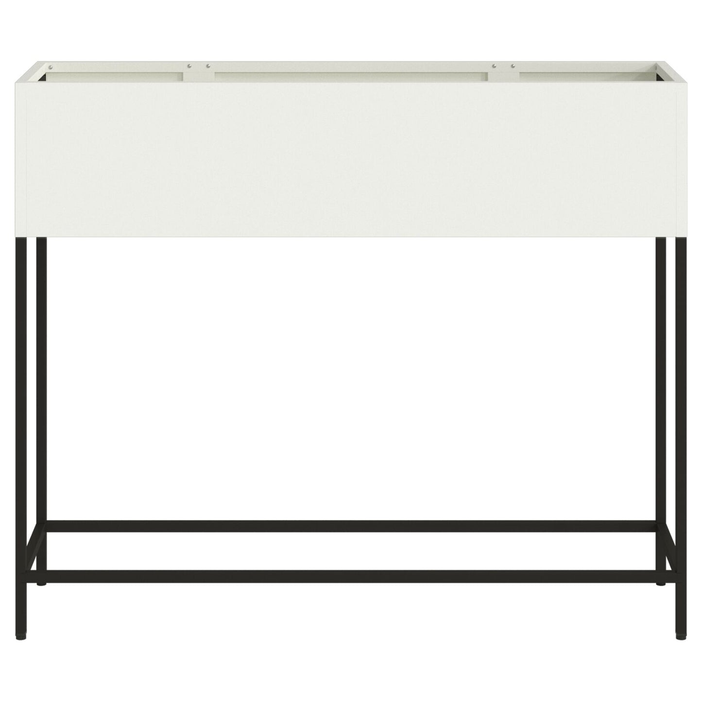 Verhoogde Tuinbed Staal Wit 100 x 26 x 82 cm