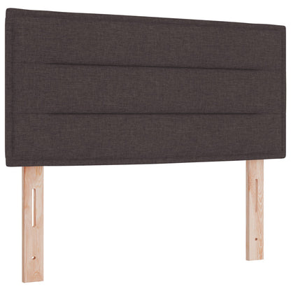 Boxspringbed Met Matras Stof Donkerbruin 90 x 190 cm Lijnen ontwerp