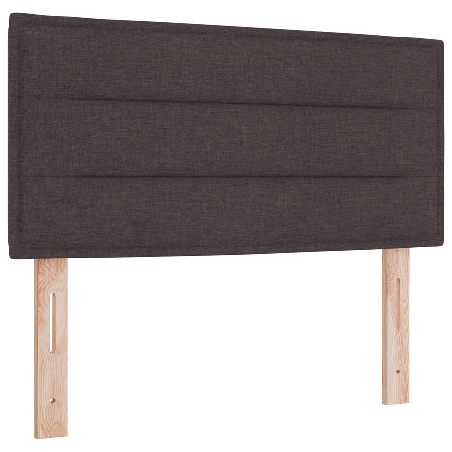 Boxspringbed Met Matras Stof Donkerbruin 90 x 190 cm Lijnen ontwerp