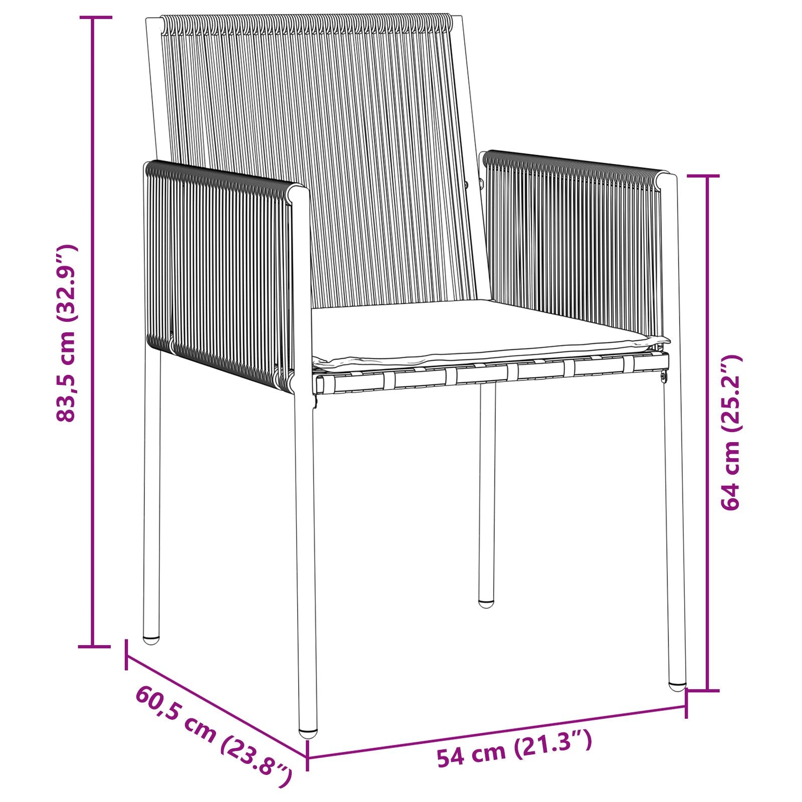 Set Van 4 Zwart, Lichtgrijs Pe Rattan, Schuim, Stof