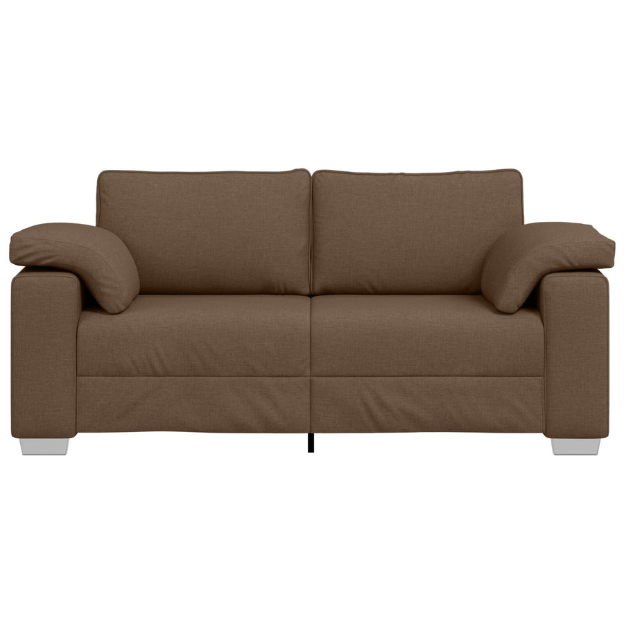 Bank Polyester Middelgroot Afneembare Hoezen 3-Zits Bank Bruin 140 cm