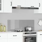 Keukenspatscherm lichtgrijs 110x40 cm gehard glas