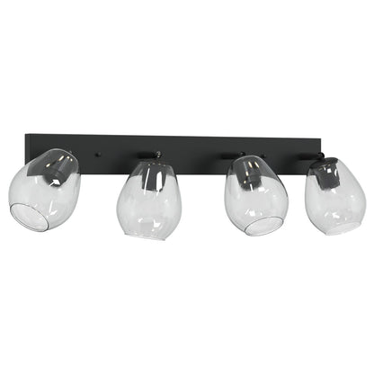 Plafondlamp Met Verstelbare Glazen Lampenkap Anthraciet E27 4