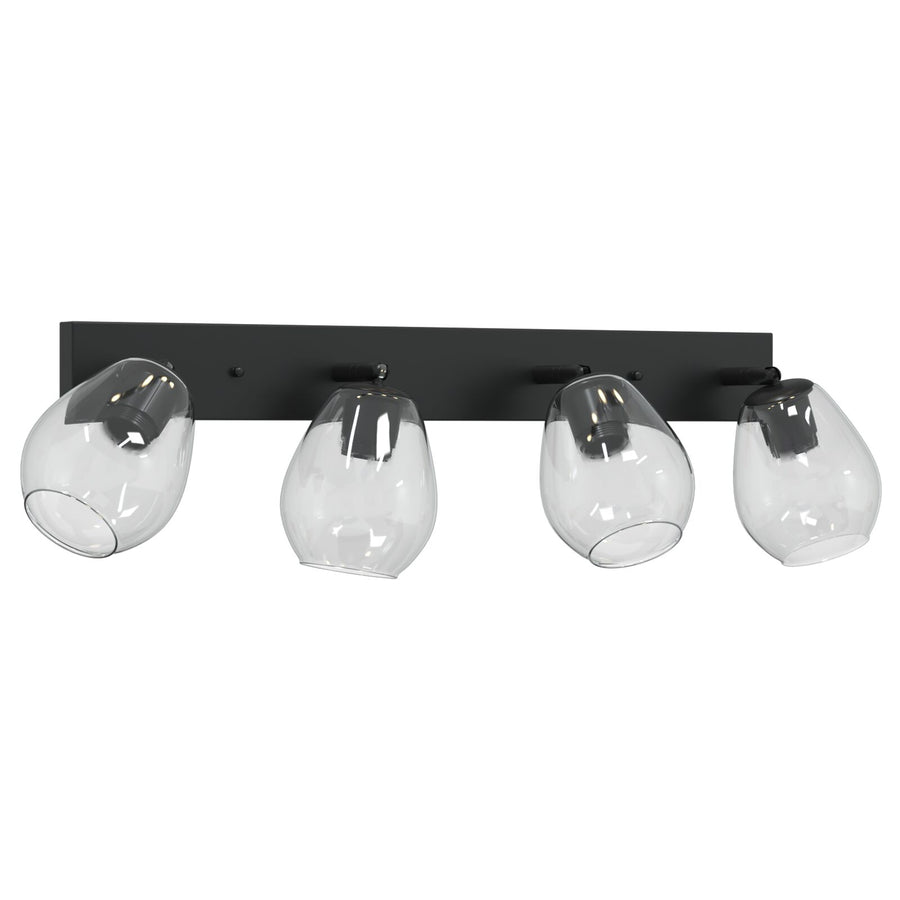 Plafondlamp Met Verstelbare Glazen Lampenkap Anthraciet E27 4