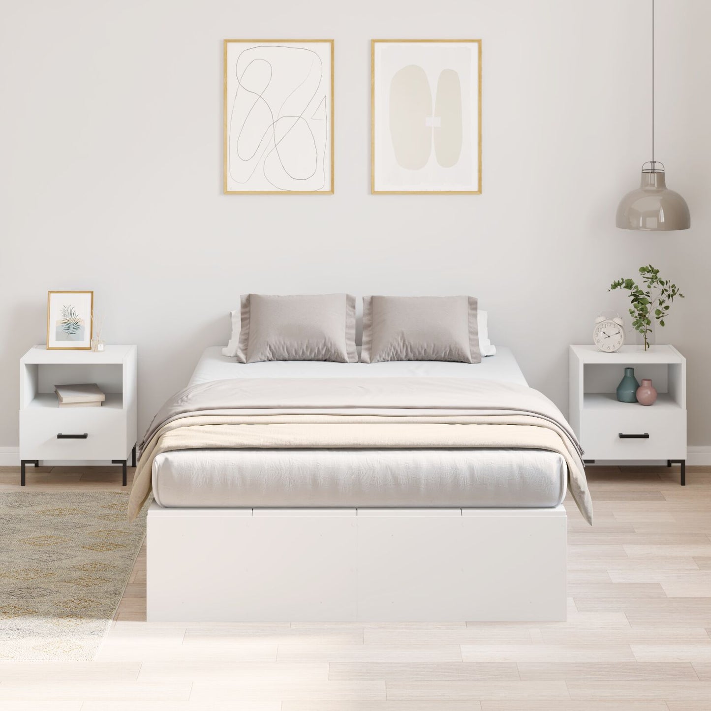 Opbergbedframe Wit 120 x 200 cm
