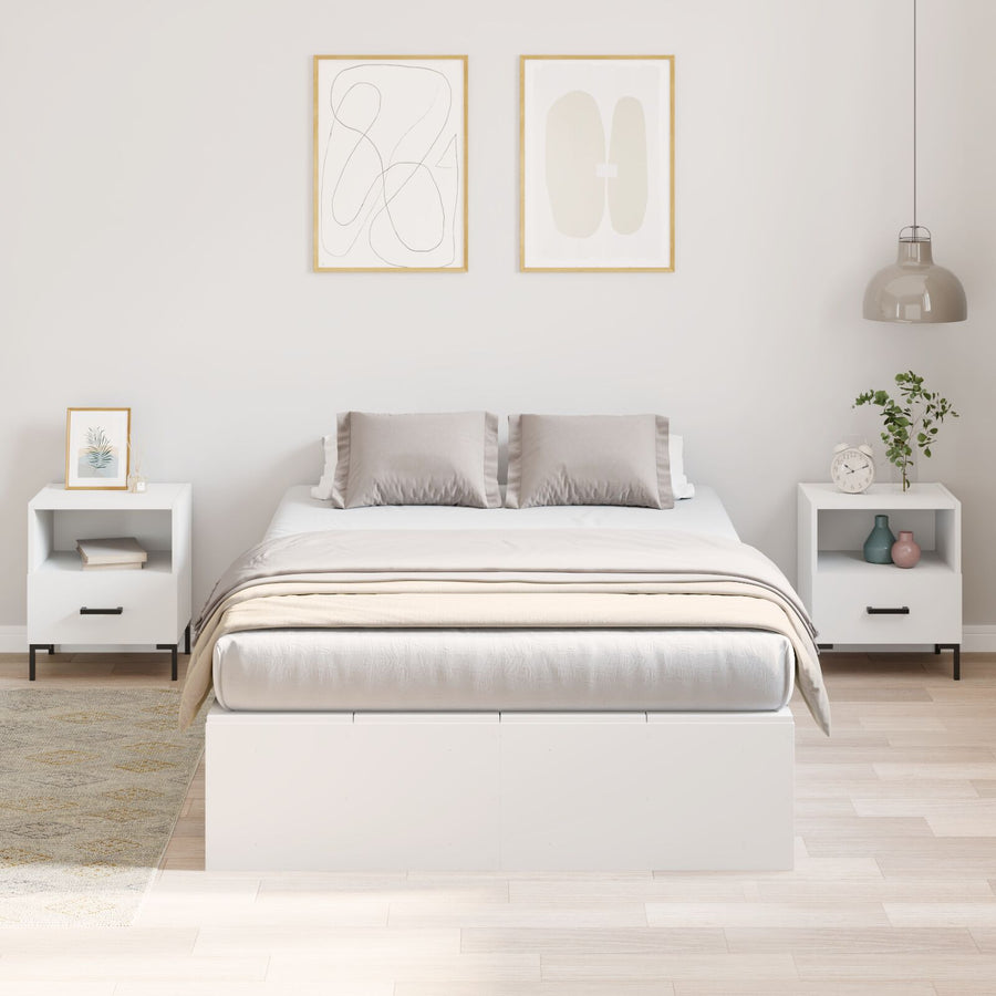 Opbergbedframe Wit 120 x 200 cm