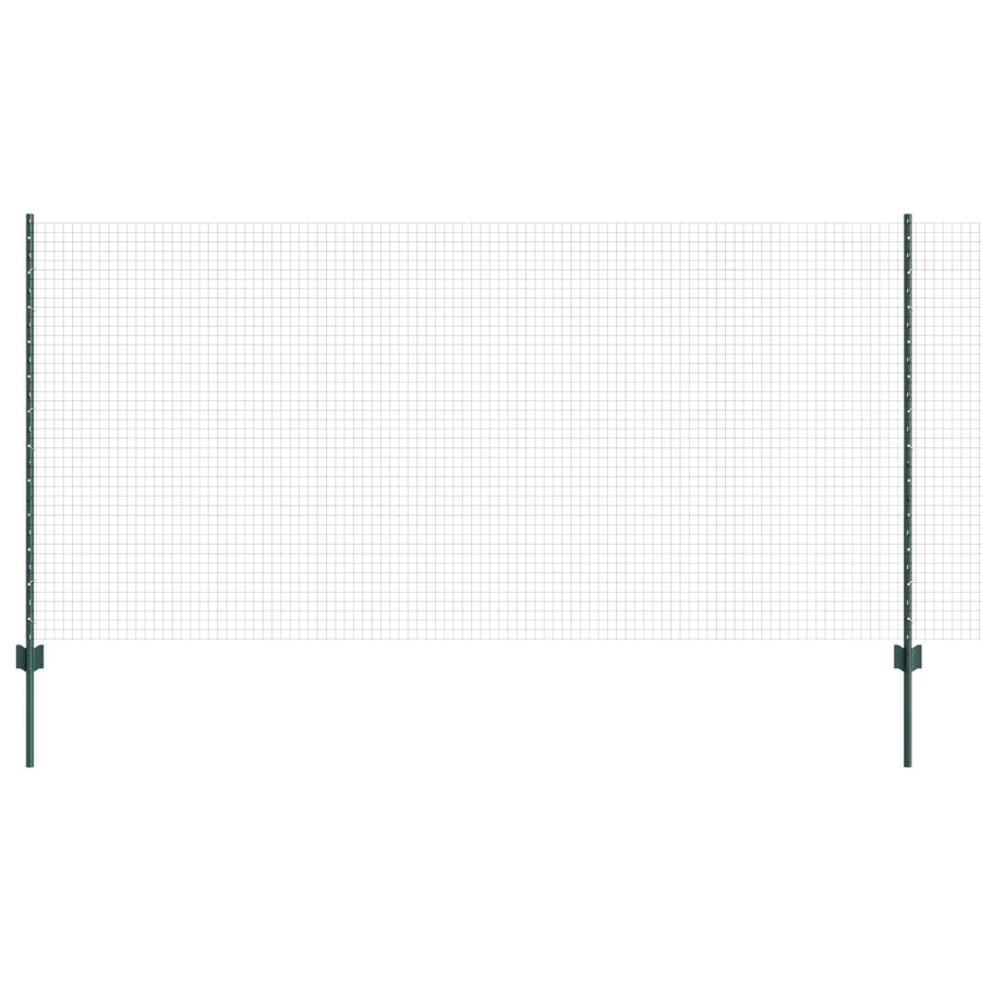 Gelast Draadhek Met 11 U-Palen Groen 1.2X25 M Staal