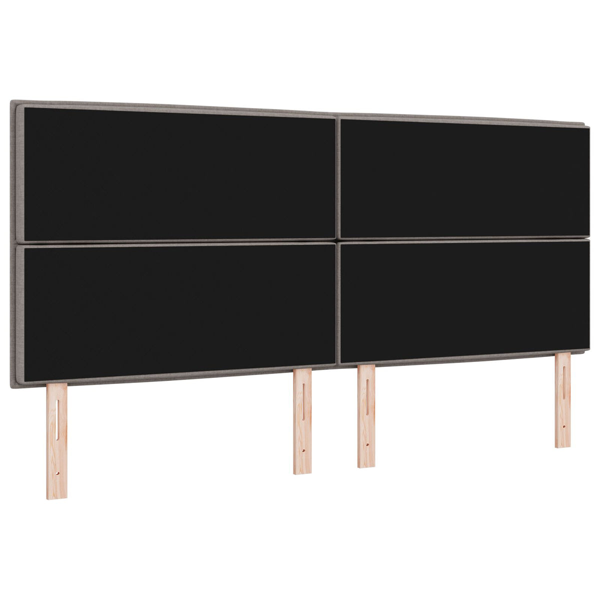 Hoofdbord Lijnen Ontwerp Stof Taupe 200 cm Hoog hoofdbord