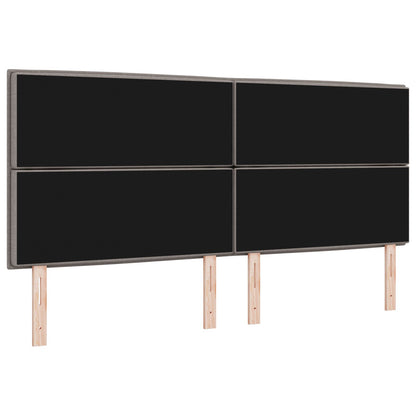 Hoofdbord Lijnen Ontwerp Stof Taupe 200 cm Hoog hoofdbord