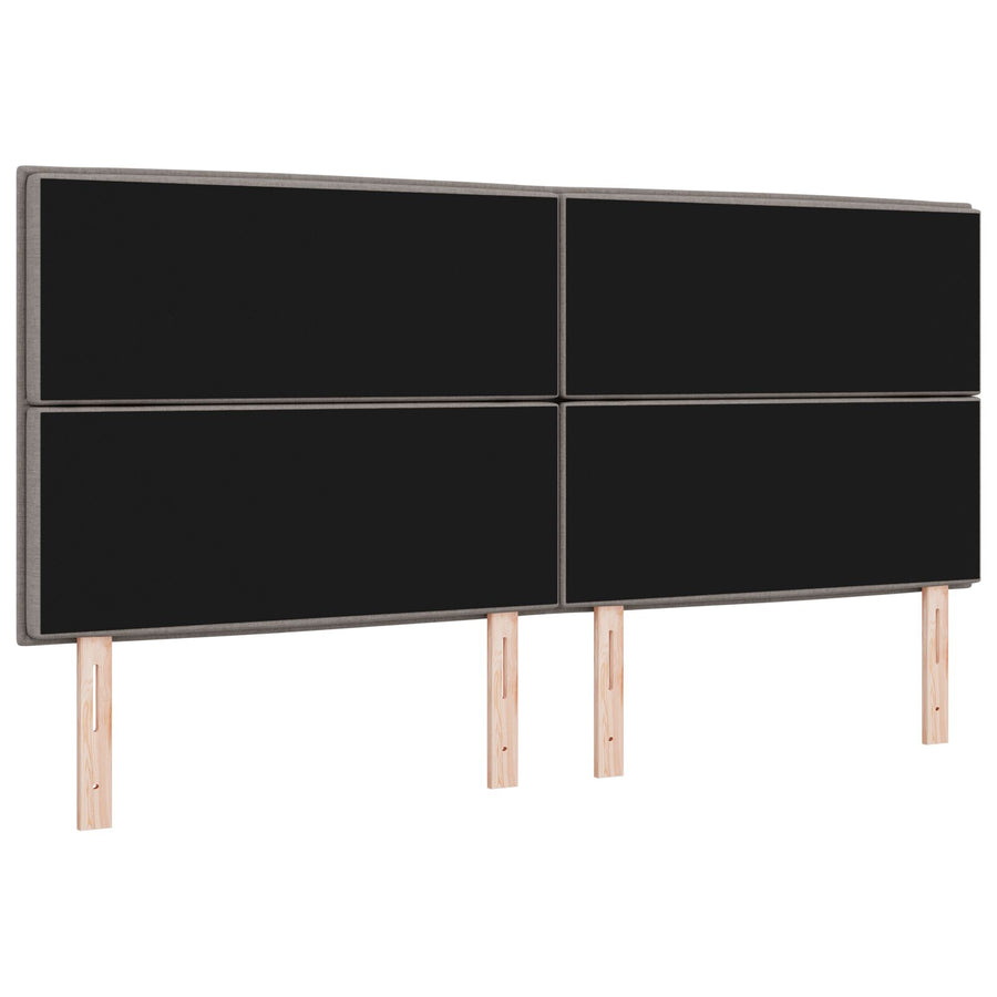 Hoofdbord Lijnen Ontwerp Stof Taupe 200 cm Hoog hoofdbord
