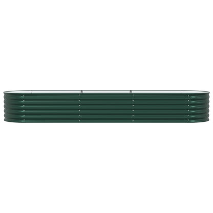 Tuin Verhoogd Bed Gegalvaniseerd Staal 320 x 80 x 44 cm Groen