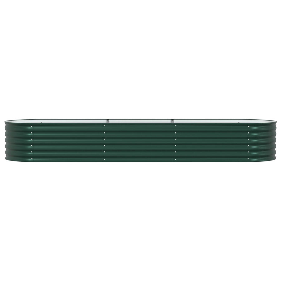 Tuin Verhoogd Bed Gegalvaniseerd Staal 320 x 80 x 44 cm Groen