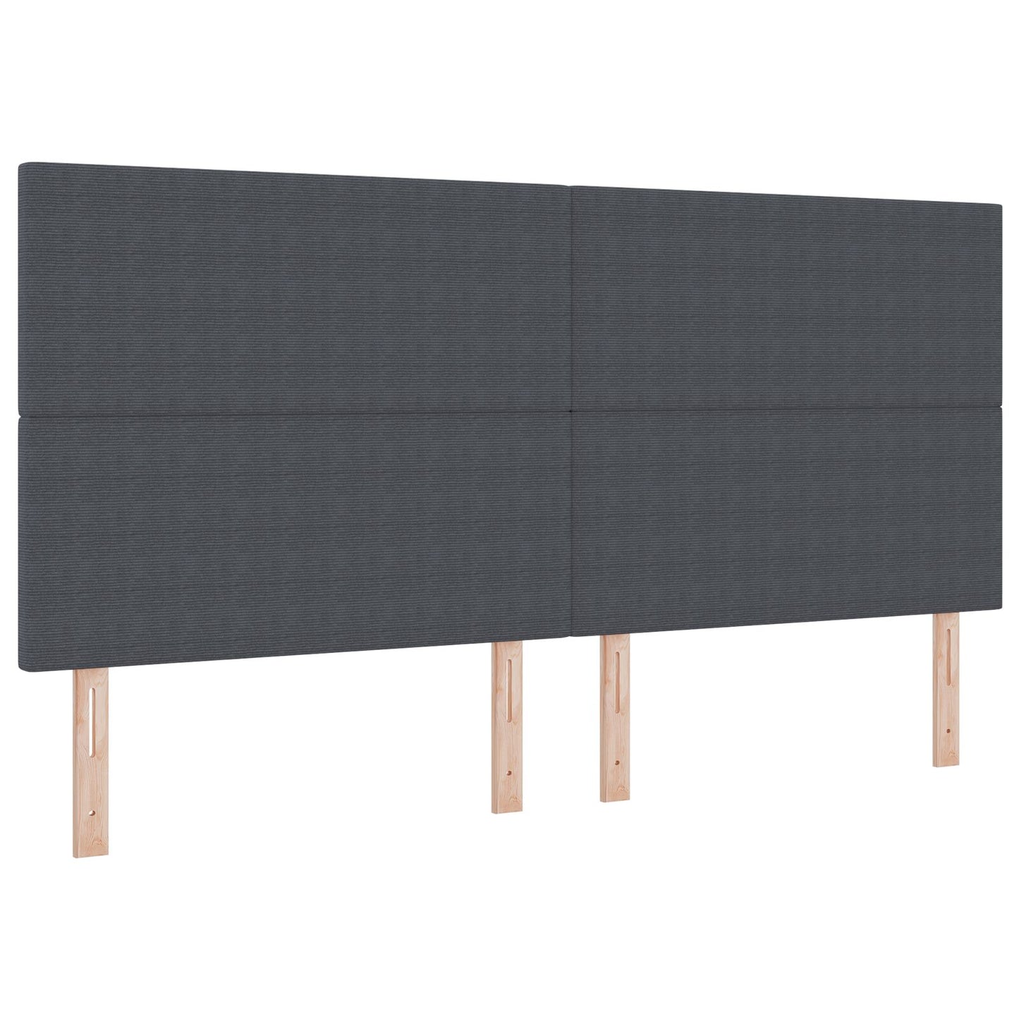 Boxspring Bed Met Matras Donkergrijs 200X200 Cm Corduroy Stof