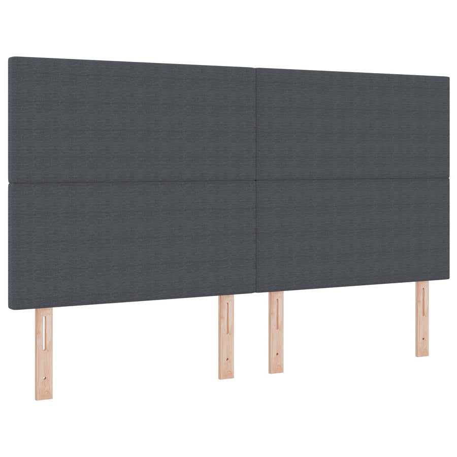 Hoofdbord Eenvoudig Ontwerp Corduroy Stof Donkergrijs 180 cm Hoog hoofdbord