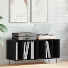 Platenkast 100x38x48 cm zwart eiken