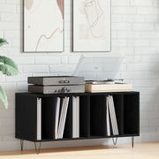 Platenkast 100x38x48 cm zwart eiken