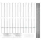 Fence with Post Silver 1.2 x 50 m Steel