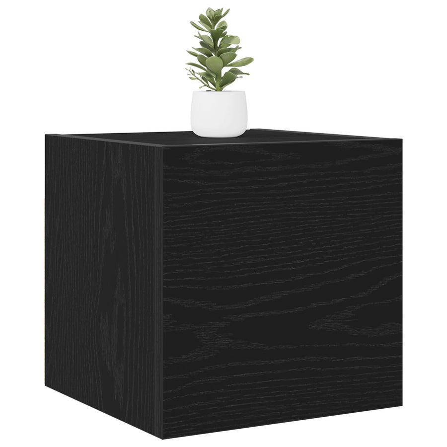 Tv Kast Voor Wandmontage Zwart Eik 30,5X30X30 Cm