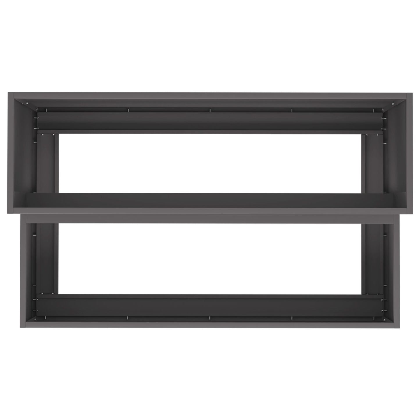 Tuin Planter - 2-Tier Staal, 100 x 60 x 45 cm Zwart