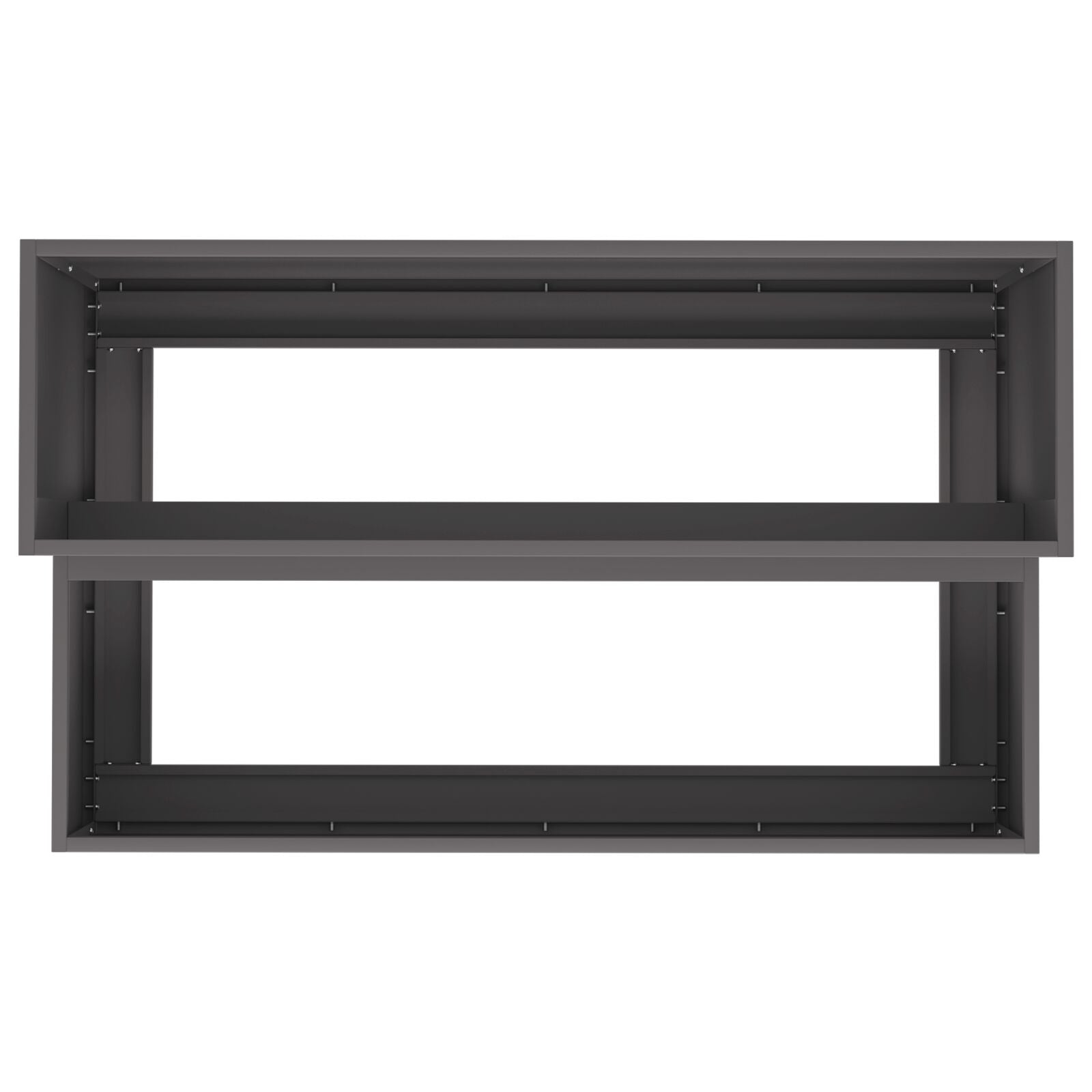 Tuin Planter - 2-Tier Staal, 100 x 60 x 45 cm Zwart