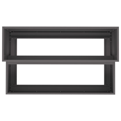 Tuin Planter - 2-Tier Staal, 100 x 60 x 45 cm Zwart