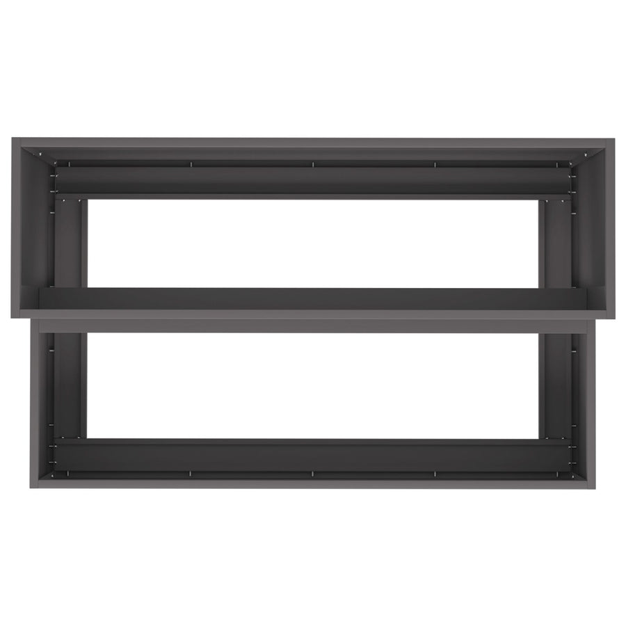 Tuin Planter - 2-Tier Staal, 100 x 60 x 45 cm Zwart