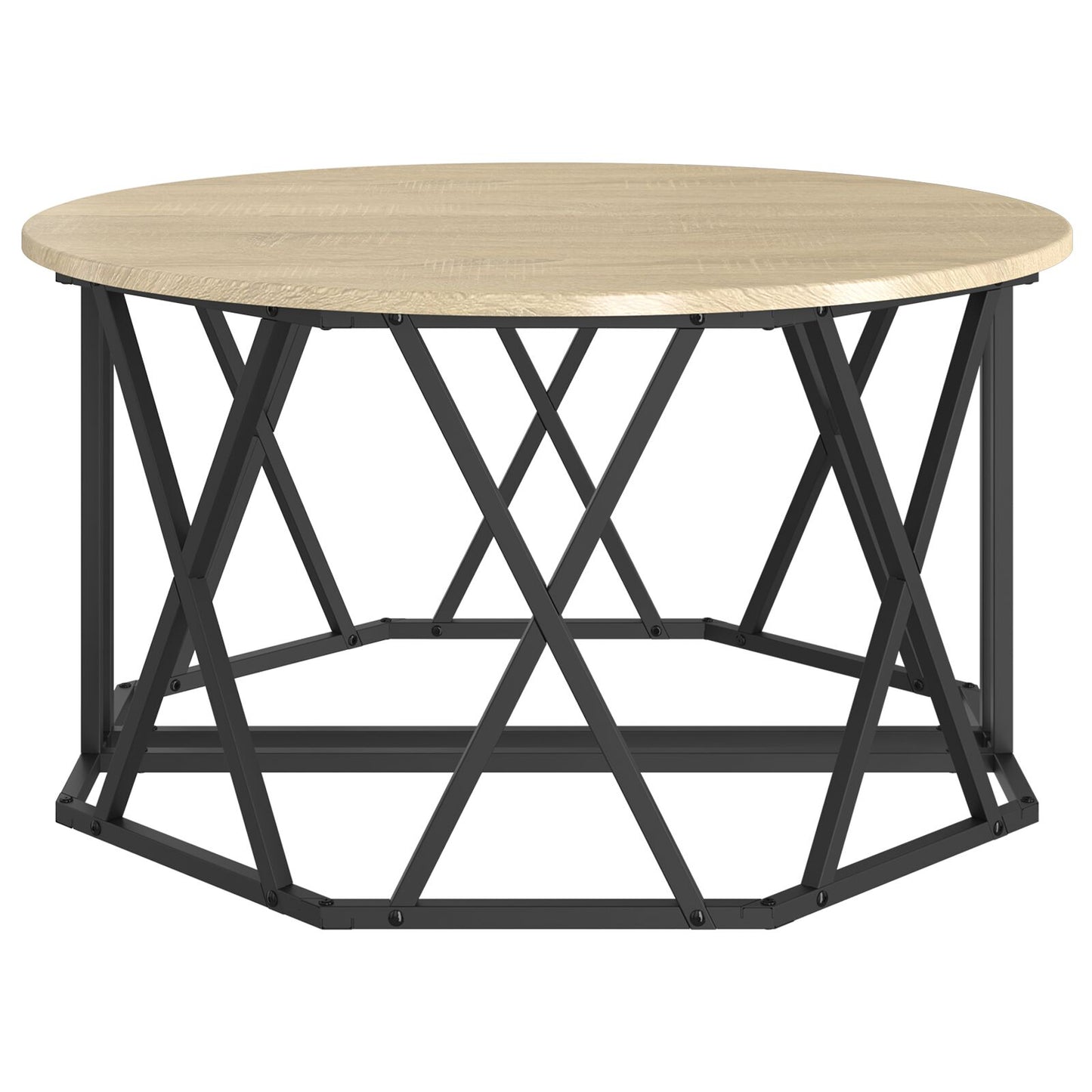 Salontafel 80X80X42 Cm Gelaagd Hout Sonoma eiken