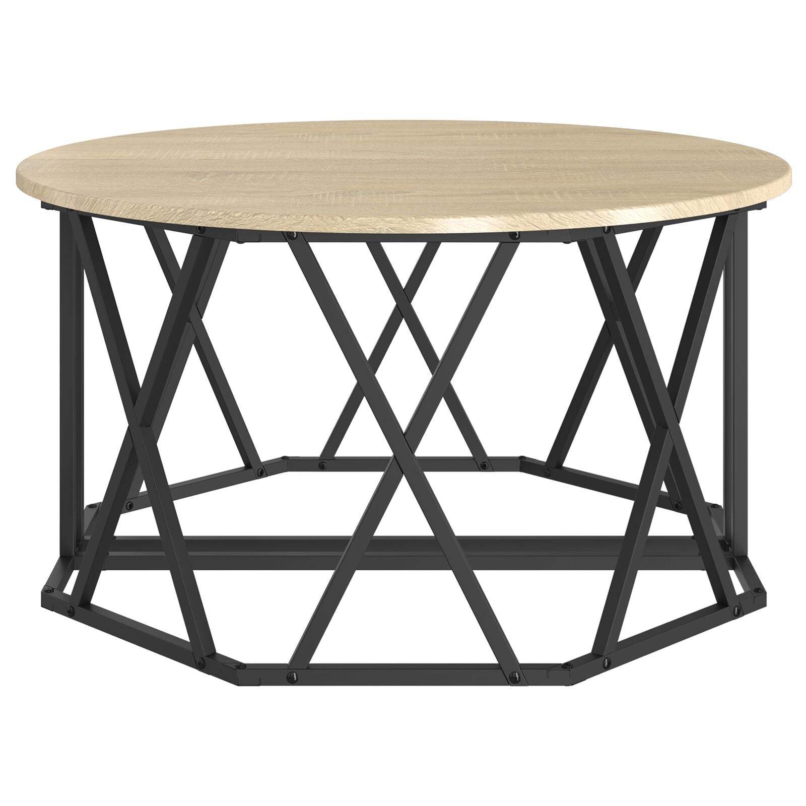 Salontafel 80X80X42 Cm Gelaagd Hout Sonoma eiken
