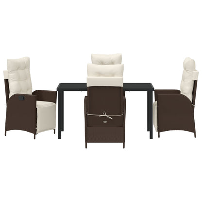 5-Delige Tuin Eetset Bruine Poly Rattan