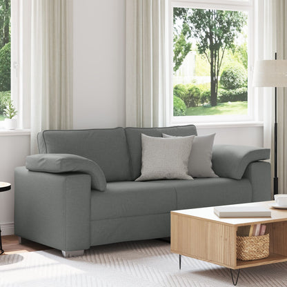 Love Seat Bank Stof Donkergrijs 140 cm