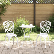 Bistro tuinset rond wit aluminium 2 persoons