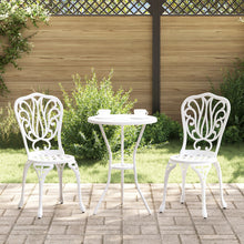 3-Delige Bistro Set Voor In De Tuin - Te Gietaluminium Wit