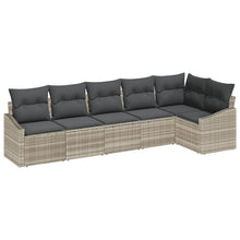 Tuin Sofa Set Set Van 6 Grijs Pe Wicker Tuin Sofa Stoel