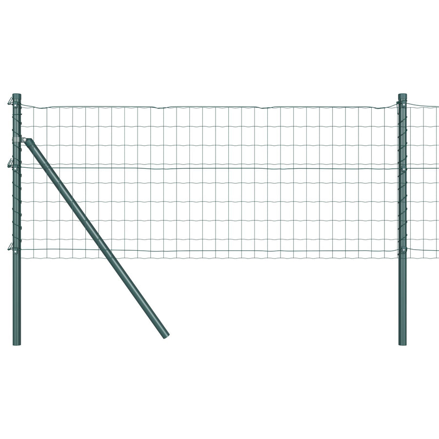 Euro Hek Met 7 Posts 0.6X10 M Gegalvaniseerd Staal Groen Gegalvaniseerd Staal