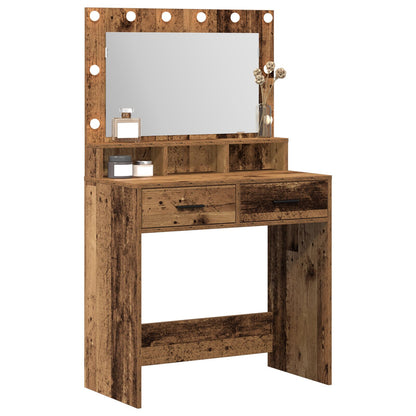 Kaptafel Met Led-Verlichting - Oud Hout 79 x 41 x 135 cm Oude Hout