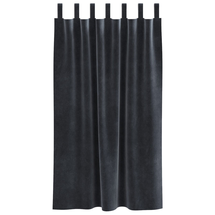 Zwarte Verduisteringsgordijnen 2 Stuks Fluweel Donkergrijs 140 x 175 cm met ophanglussen