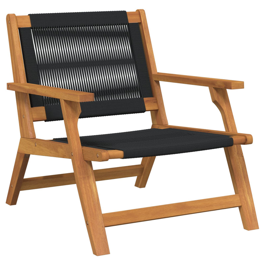 Tuinstoelen 2 Stuks 67X77X73 Cm Massief Acaciahout Zwart 2x stoel