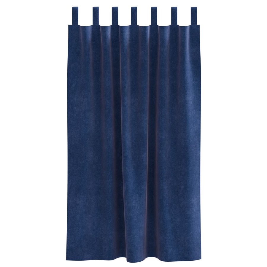 Blackout Gordijnen Met Hanglussen 2 Stuks E Velours Donkerblauw 140 x 175 cm met ophanglussen