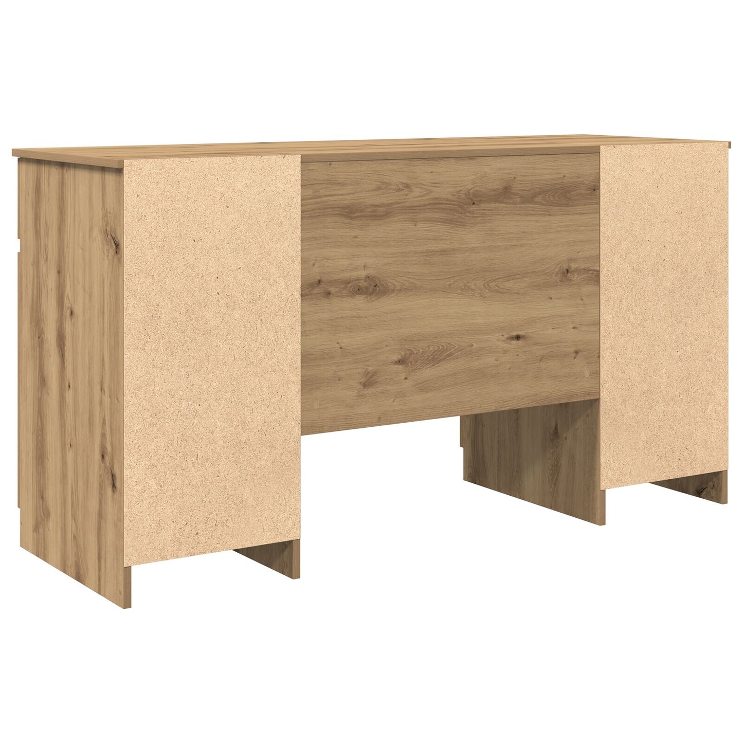 Bureau Artisan Eiken 140X49X76 Cm Bewerkt Hout