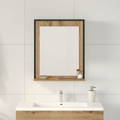 Badkamerspiegel 50X12X60 Cm Gelaagd Hout Artisan eiken