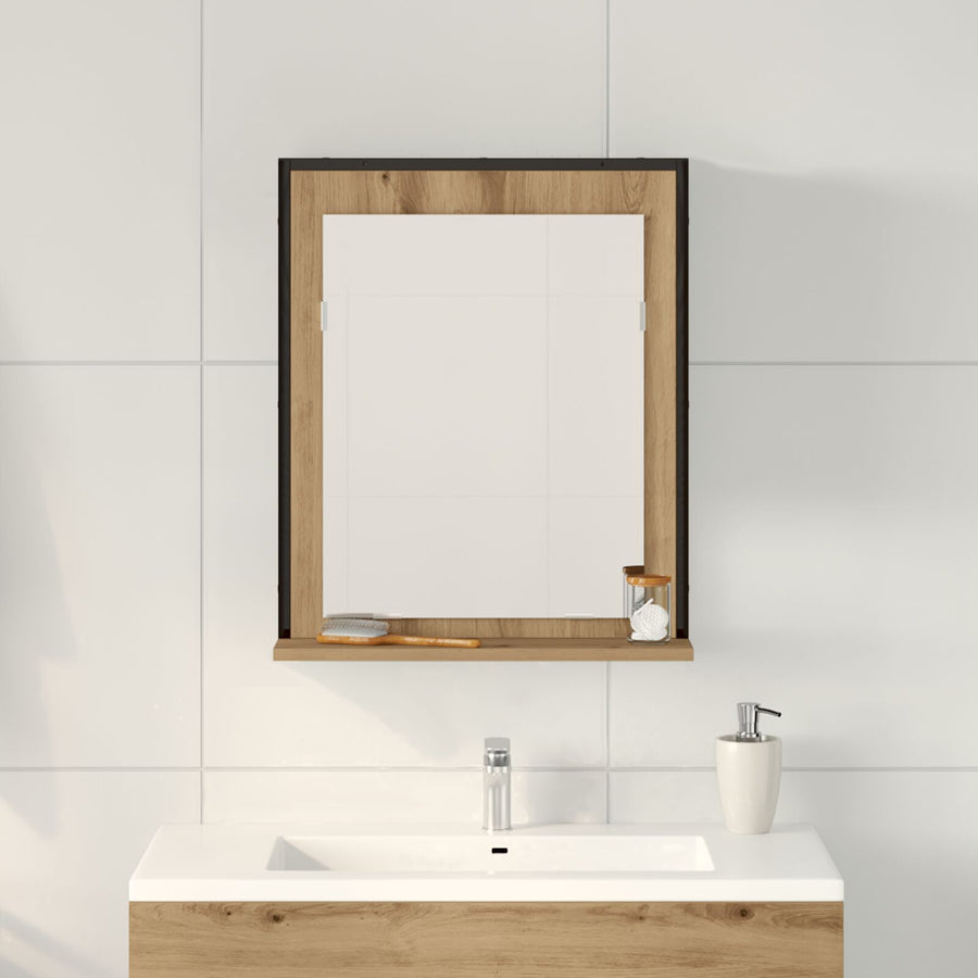 Badkamerspiegel 50X12X60 Cm Gelaagd Hout Artisan eiken