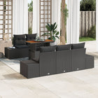 Tuinset poly rotan 6-delig zwart