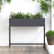 Raised Garden Planter Anthracite 100 x 26 x 82 cm Steel