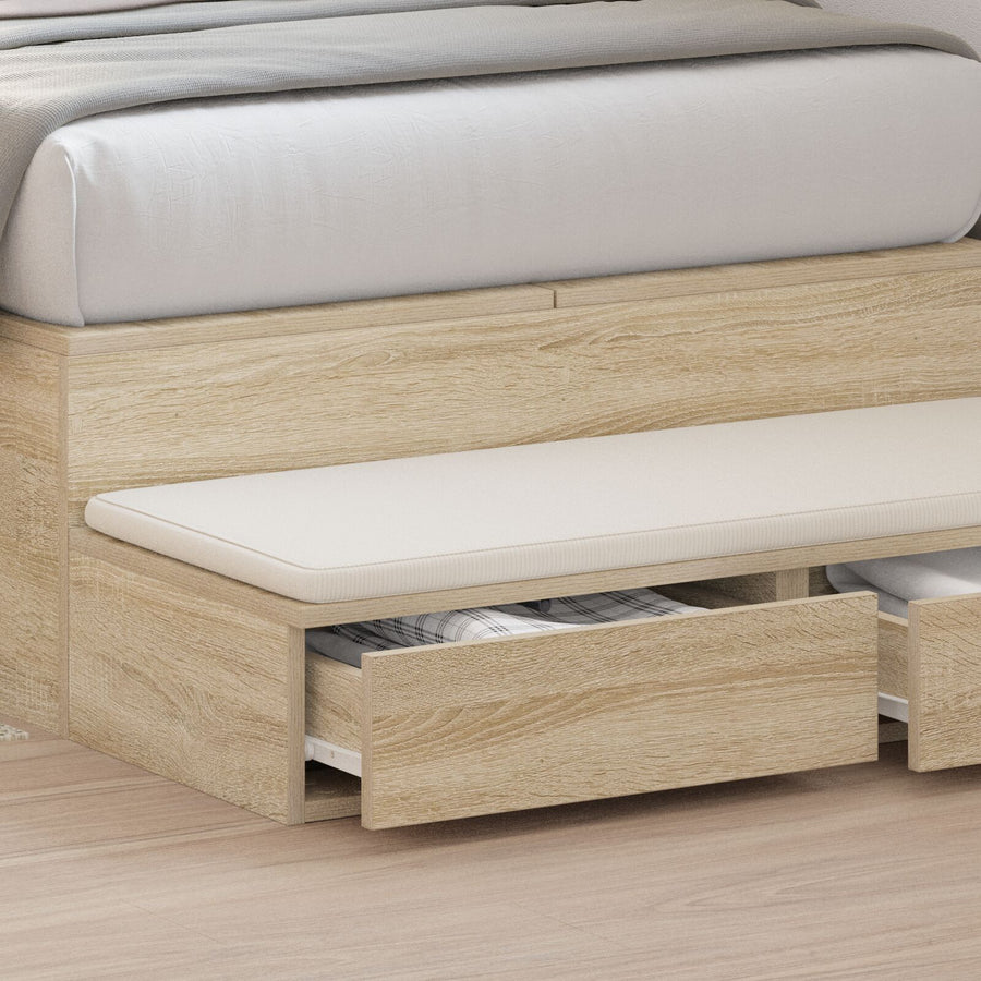 Bedlades 75X36,5X16,5 Cm Geprocessed Hout Sonoma eiken 75 x 36.5 x 16.5 cm
