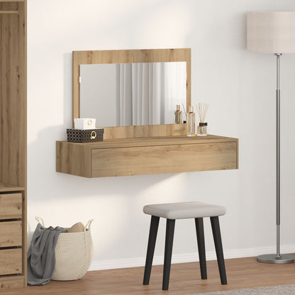 Wandkaptafel 100 x 40 x 70 cm Eiken zonder LED